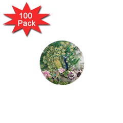 Peafowl Peacock Feather-beautiful 1  Mini Buttons (100 Pack)  by Sudhe