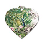 Peafowl Peacock Feather-beautiful Dog Tag Heart (Two Sides) Front