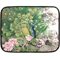 Peafowl Peacock Feather-beautiful Double Sided Fleece Blanket (mini)  by Sudhe