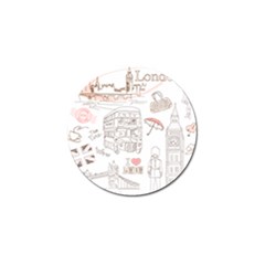 London-paris-drawing-vector-london-comics Golf Ball Marker by Sudhe