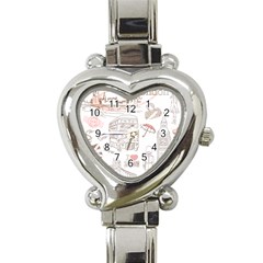 London-paris-drawing-vector-london-comics Heart Italian Charm Watch by Sudhe