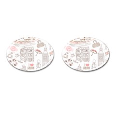 London-paris-drawing-vector-london-comics Cufflinks (oval)