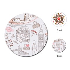 London-paris-drawing-vector-london-comics Playing Cards Single Design (round) by Sudhe