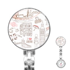 London-paris-drawing-vector-london-comics Stainless Steel Nurses Watch by Sudhe