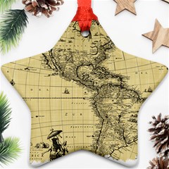 Map-vintage-old-ancient-antique Ornament (star) by Sudhe