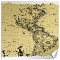 Map-vintage-old-ancient-antique Canvas 12  X 12  by Sudhe