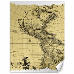 Map-vintage-old-ancient-antique Canvas 36  X 48  by Sudhe