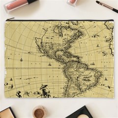 Map-vintage-old-ancient-antique Cosmetic Bag (xxxl) by Sudhe