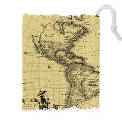 Map-vintage-old-ancient-antique Drawstring Pouch (5xl) by Sudhe