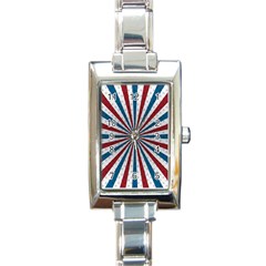 Usa-deco-background Rectangle Italian Charm Watch by Sudhe