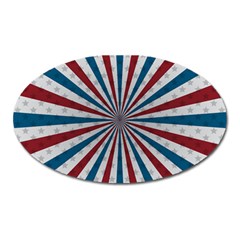 Usa-deco-background Oval Magnet by Sudhe