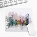 Drawing-watercolor-painting-city Large Mousepads Front