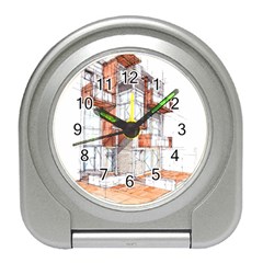 Rag-flats-onion-flats-llc-architecture-drawing Graffiti-architecture Travel Alarm Clock by Sudhe