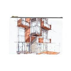 Rag-flats-onion-flats-llc-architecture-drawing Graffiti-architecture Cosmetic Bag (large) by Sudhe