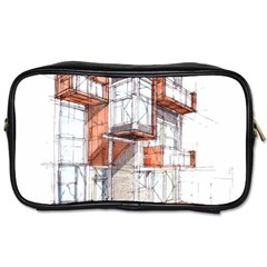 Rag-flats-onion-flats-llc-architecture-drawing Graffiti-architecture Toiletries Bag (two Sides) by Sudhe