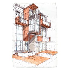 Rag-flats-onion-flats-llc-architecture-drawing Graffiti-architecture Removable Flap Cover (s) by Sudhe