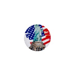 Statue Of Liberty Independence Day Poster Art 1  Mini Buttons