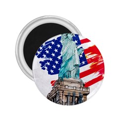 Statue Of Liberty Independence Day Poster Art 2 25  Magnets by Sudhe