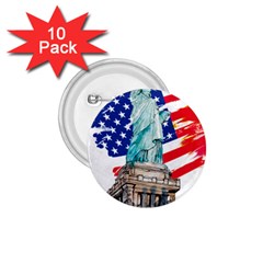 Statue Of Liberty Independence Day Poster Art 1.75  Buttons (10 pack)