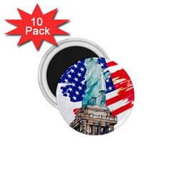 Statue Of Liberty Independence Day Poster Art 1.75  Magnets (10 pack) 