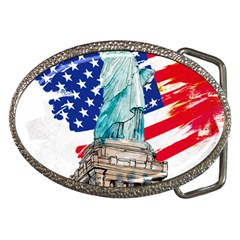 Statue Of Liberty Independence Day Poster Art Belt Buckles