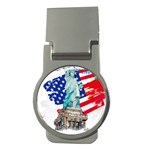 Statue Of Liberty Independence Day Poster Art Money Clips (Round)  Front