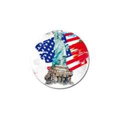 Statue Of Liberty Independence Day Poster Art Golf Ball Marker (10 pack)