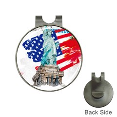 Statue Of Liberty Independence Day Poster Art Hat Clips with Golf Markers