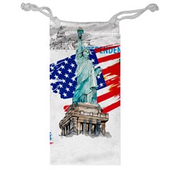 Statue Of Liberty Independence Day Poster Art Jewelry Bag by Sudhe