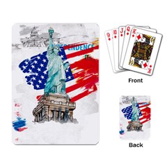 Statue Of Liberty Independence Day Poster Art Playing Cards Single Design (Rectangle)