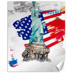 Statue Of Liberty Independence Day Poster Art Canvas 16  X 20  by Sudhe