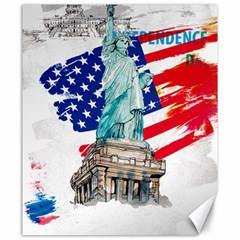 Statue Of Liberty Independence Day Poster Art Canvas 20  X 24  by Sudhe