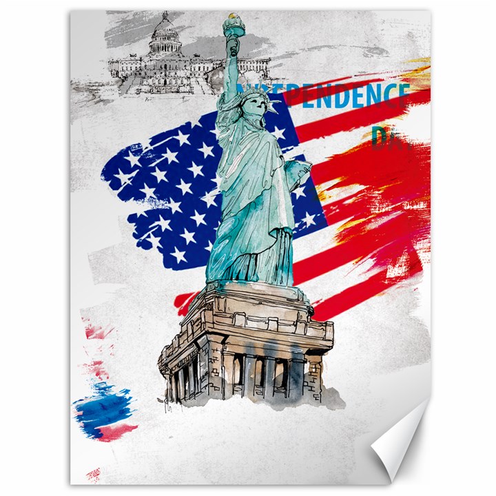 Statue Of Liberty Independence Day Poster Art Canvas 36  x 48 