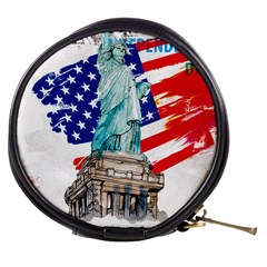 Statue Of Liberty Independence Day Poster Art Mini Makeup Bag by Sudhe