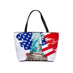 Statue Of Liberty Independence Day Poster Art Classic Shoulder Handbag by Sudhe