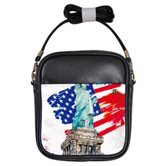 Statue Of Liberty Independence Day Poster Art Girls Sling Bag