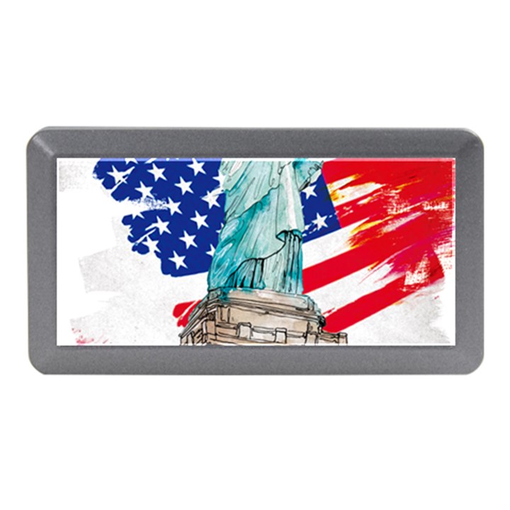 Statue Of Liberty Independence Day Poster Art Memory Card Reader (Mini)