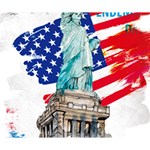 Statue Of Liberty Independence Day Poster Art Deluxe Canvas 14  x 11  (Stretched) 14  x 11  x 1.5  Stretched Canvas