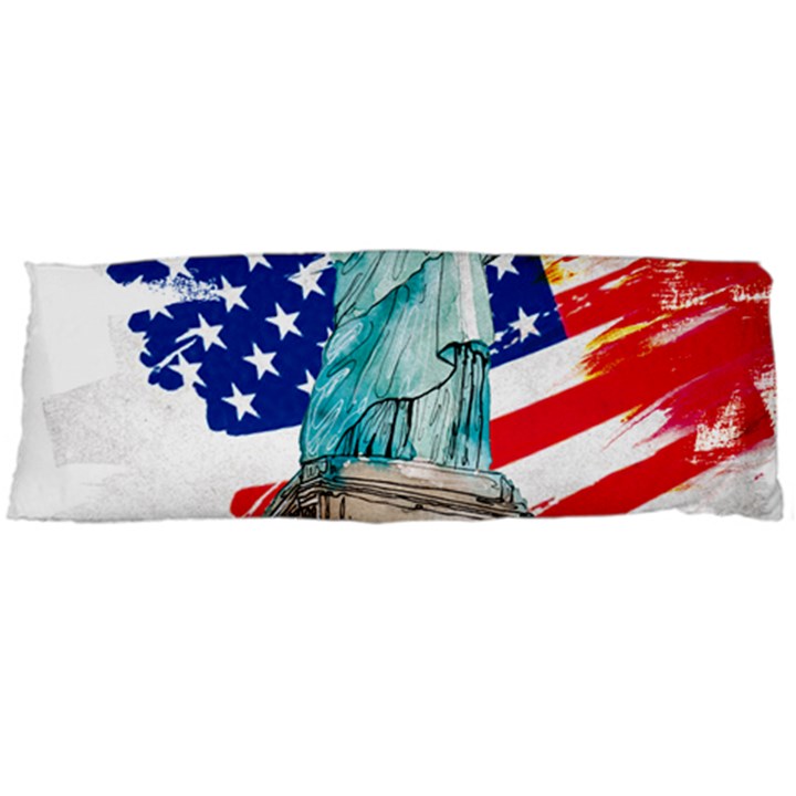 Statue Of Liberty Independence Day Poster Art Body Pillow Case (Dakimakura)