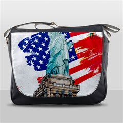 Statue Of Liberty Independence Day Poster Art Messenger Bag