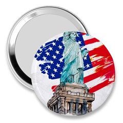 Statue Of Liberty Independence Day Poster Art 3  Handbag Mirrors