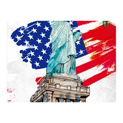 Statue Of Liberty Independence Day Poster Art Double Sided Flano Blanket (mini)  by Sudhe