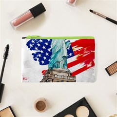 Statue Of Liberty Independence Day Poster Art Cosmetic Bag (XS)