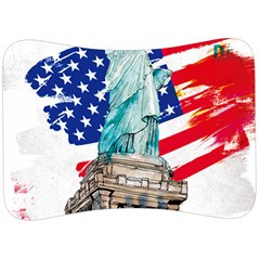 Statue Of Liberty Independence Day Poster Art Velour Seat Head Rest Cushion by Sudhe