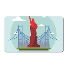 New-york-usa-liberty-landmark Magnet (rectangular) by Sudhe