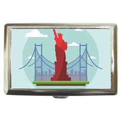 New-york-usa-liberty-landmark Cigarette Money Case by Sudhe