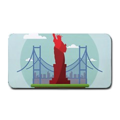 New-york-usa-liberty-landmark Medium Bar Mats by Sudhe