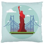 New-york-usa-liberty-landmark Large Cushion Case (One Side) Front