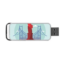 New-york-usa-liberty-landmark Portable Usb Flash (two Sides) by Sudhe