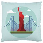 New-york-usa-liberty-landmark Standard Flano Cushion Case (One Side) Front